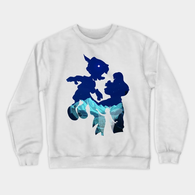 Pinocchio and Geppetto Crewneck Sweatshirt by Nicole Nichols